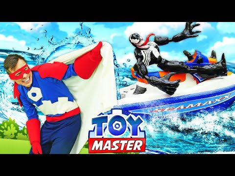 Видео: Той Мастер использует экскаватор против Венома! Супергерои сражаются против зла