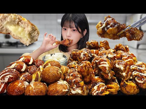 Видео: Я ела много курицы, пока была на диете🍗korean Chicken eating show mukbang