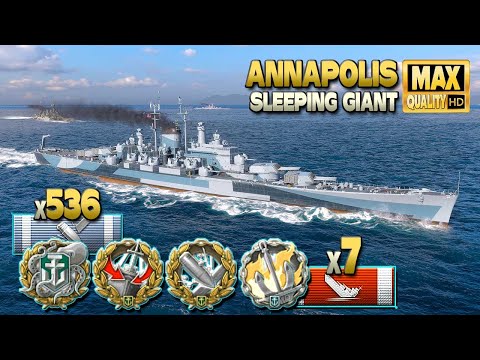 Видео: крейсер Аннаполис: Хороший игрок, хороший корабль, хорошая игра - World of Warships