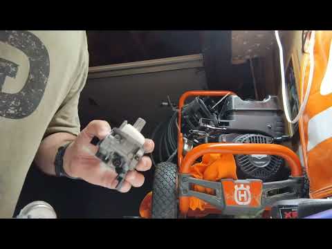 Видео: Посредственное видео - моечная машина Husqvarna PW 3200, старое топливо, не заводится.