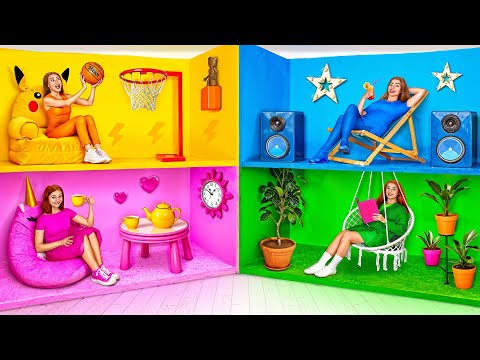 Видео: Строим Секретную Комнату в Одном Цвете Челлендж от Multi DO Smile