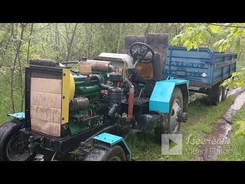 Видео: саморобний трактор з корабельним двигуном