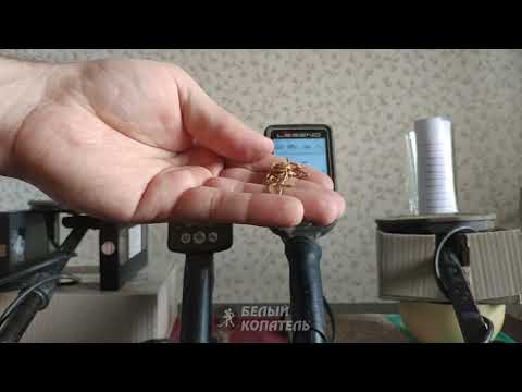 Видео: Сравнение Minelab Equinox 6" и Nokta legend 6" на мелкое золото: крестик, серёжка и цепочка