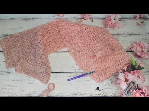 Видео: Ажурный шарф крючком / Снуд крючком