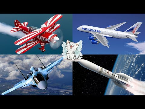 Видео: Изучаем воздушный транспорт и летательные аппараты для детей