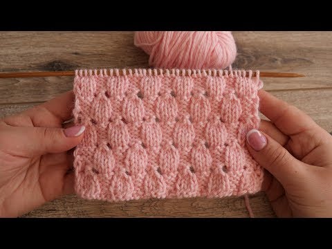 Видео: Ажурный шахматный узор спицами | «Openwork chess» knitting pattern