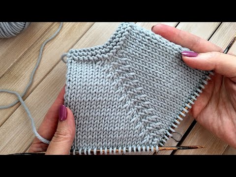 Видео: Красивая регланная линия при вязании реглана сверху