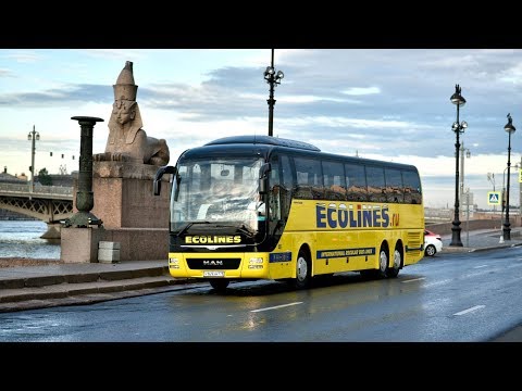 Видео: Из Минска в Санкт Петербург на автобусе Ecolines