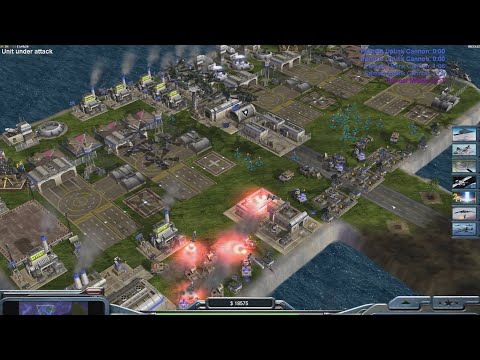 Видео: ВВС США - Command & Conquer Generals Zero Hour - Сложный игровой процесс 1 против 5