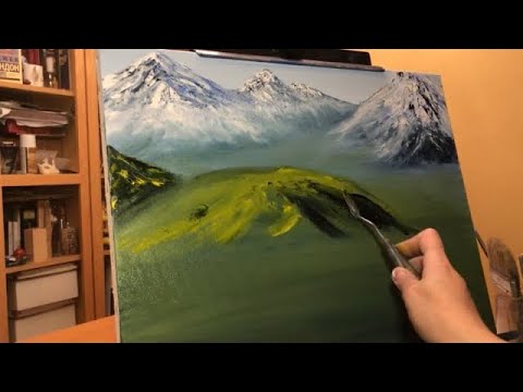 Видео: Горы мастихином. Альпы  #oiloncanvas #art #горы #easyart
