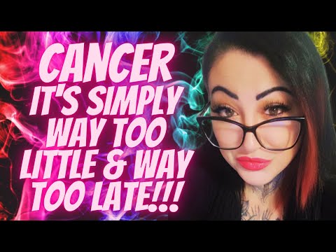Видео: РАК♋Это просто слишком мало и слишком поздно!!!