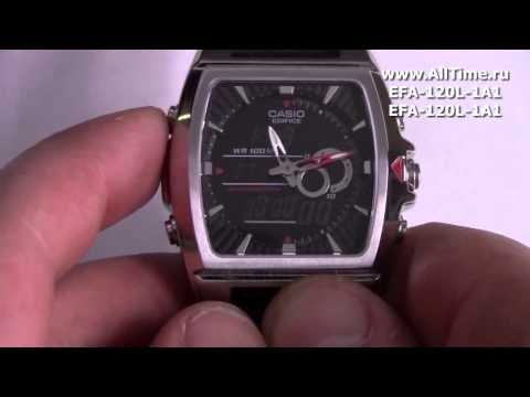 Видео: Обзор. Мужские наручные часы Casio Edifice EFA-120L-1A1