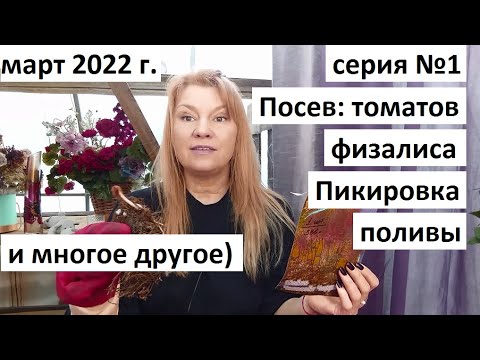 Видео: Март 2022г. серия № 1. Посев томатов и физалиса. Пикировка, волшебные проколы и полив малышей.