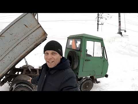 Видео: Обзор мультикара. Буксовал в снегу. Как выехать из снега.#дизельныйдвигатель