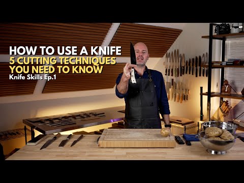 Видео: Как пользоваться ножом | 5 приёмов резки, которые вам нужно знать | Навыки работы с ножом. Эпизод 1