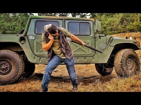 Видео: Пуленепробиваемость кевларовых шин HMMWV (Хамви) | Разрушительное ранчо | Перевод Zёбры