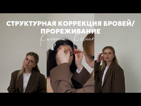 Видео: СТРУКТУРНАЯ КОРРЕКЦИЯ БРОВЕЙ| ПРОРЕЖИВАНИЕ| ВСЕ О НАТУРАЛЬНЫХ БРОВЯХ|Калинина Ксения