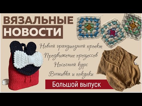 Видео: ВЯЗАЛЬНЫЙ ВЛОГ || Новый проект || Продвижение процессов || Вышивка и покупки || Room tour ||