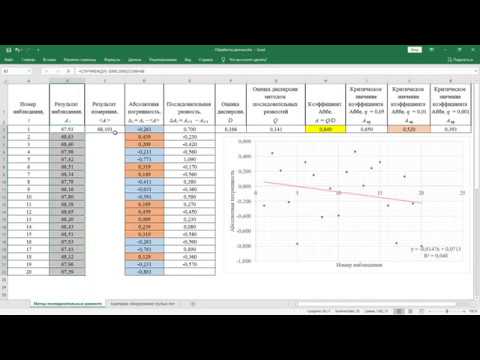 Видео: Обнаружение переменных систематических погрешностей методом последовательных разностей