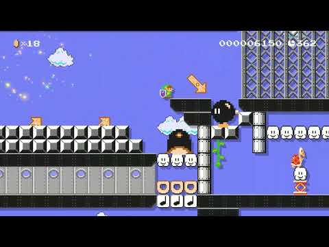 Видео: Небесная крепость от ARALE 2 🍄Super Mario Maker 2 ✹4K Switch 2 Без комментариев #doa