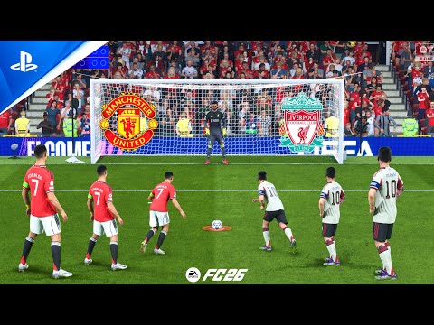 Видео: «Манчестер Юнайтед» — «Ливерпуль» | Финал ЛЧ | Роналду против Месси | Серия пенальти в FC 26 — PS5