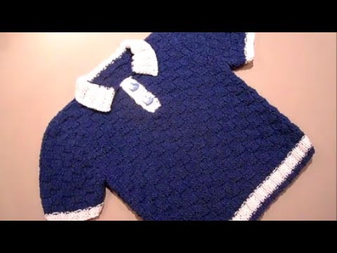 Видео: Рубашка поло спицами.Часть №2