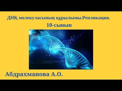 Видео: ДНҚ молекуласының құрылымы.Репликациясы.