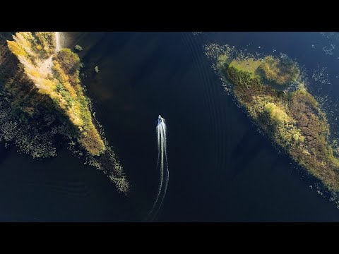 Видео: Коптер над Октябрьскими пейзажами под Новокуйбышевском-2. Катера гоняют по Криуше.