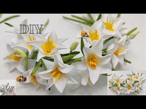 Видео: DIY/МК 🌿🌺🌿ОБОДОК НЕЖНОСТЬ😲 НАРЦИСС из ФОАМИРАНА без МОЛДОВ И ШАБЛОНОВ/FLOWERS from FOAMIRAN