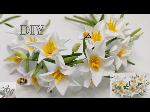 Видео: DIY/МК 🌿🌺🌿ОБОДОК НЕЖНОСТЬ😲 НАРЦИСС из ФОАМИРАНА без МОЛДОВ И ШАБЛОНОВ/FLOWERS from FOAMIRAN