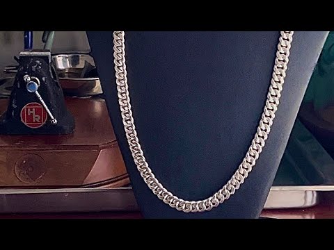Видео: правильный способ изготовления кубинской цепочки из серебра 925 пробы ручной работы.