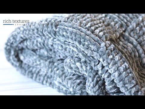 Видео: Узор для вязания крючком пледа «Мятный бархат»