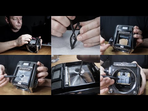 Видео: Bronica S2A — Проблемы с фокусировкой — КАК заменить матовую стеклянную пену и зеркальную пену (т...