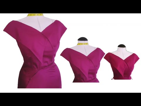 Видео: Как сделать идеальную выкройку накидки на плечи | Чертёж платья с открытыми плечами | Учебное пос...