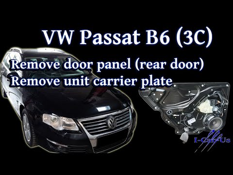 Видео: VW Passat B6 (3C) Снятие дверной панели и несущей пластины (задняя дверь) - Учебное пособие