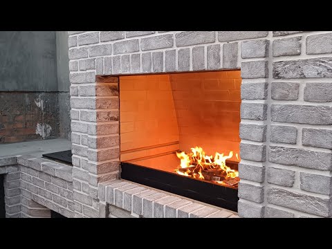 Видео: Мангал. Подача воздуха в зону горения внутри корпуса. 
