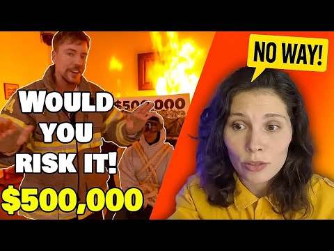 Видео: Моя первая реакция на смертельный челлендж MrBeast на 500 000 долларов! 😱