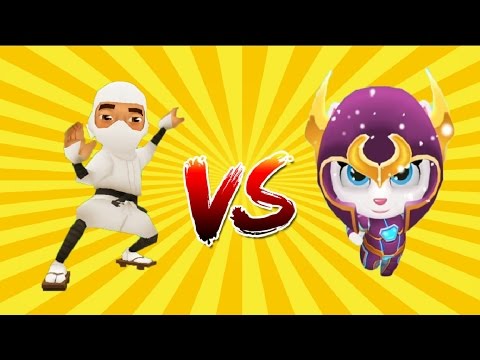 Видео: Talking Tom Gold Run VS Subway Surfers Прохождение 14