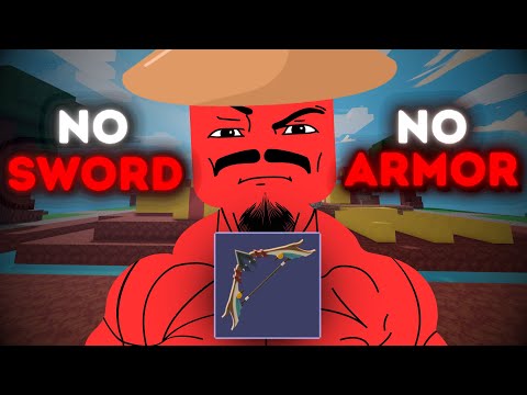 Видео: Испытание ТОЛЬКО ЛУК + Без брони + Без меча! (Roblox Bedwars)