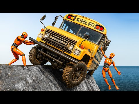 Видео: Автобусные и автомобильные аварии №01 | BeamNG.Drive |