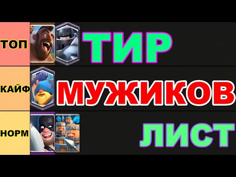 Видео: ТИР ЛИСТ МУЖЧИН | САМЫЕ СИЛЬНЫЕ МУЖИКИ в КЛЕШ РОЯЛЕ | CLASH ROYALE