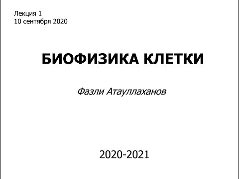 Видео: Лекция 1. Введение  в курс. Часть 1.