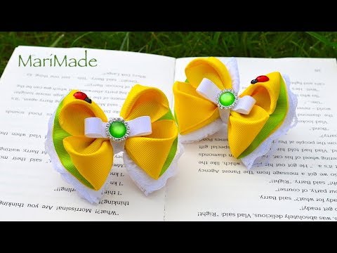 Видео: Веселые Бантики ☀️🌿🐞 Laço Hair Bows Tutorial Банты из Репсовой Ленты