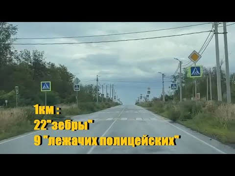 Видео: 22 пешеходных перехода:в Ростовской области на видео попала самая безопасная дорога для пешеходов.