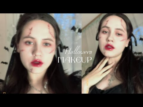 Видео: Простой и быстрый макияж на Хэллоуин 🖤💉
