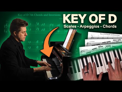 Видео: Тональность D — гаммы, арпеджио, трезвучия и септаккорды