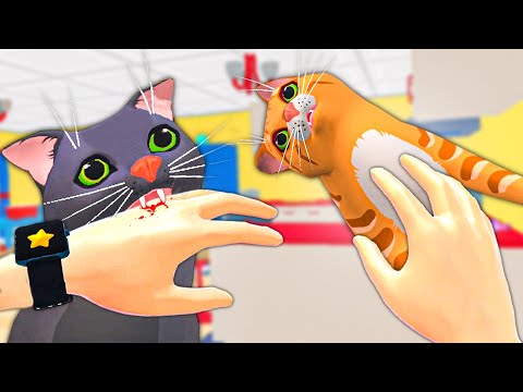 Видео: ОТКРЫЛ КАФЕ С НЕПОСЛУШНЫМИ КОТАМИ И ОНИ ХОТЯТ МЕНЯ СЪЕСТЬ 🐈 в Cat Cafe VR
