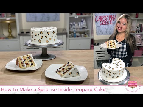 Видео: Сюрприз внутри леопардового торта