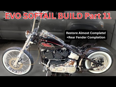 Видео: ПРОЕКТ EVO SOFTAIL, часть 11. Почти готов! + Модификация заднего крыла. Harley-Davidson FXSTC 198...