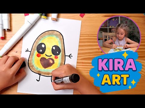 Видео: Как нарисовать АВОКАДО! | Авокадо с глазками